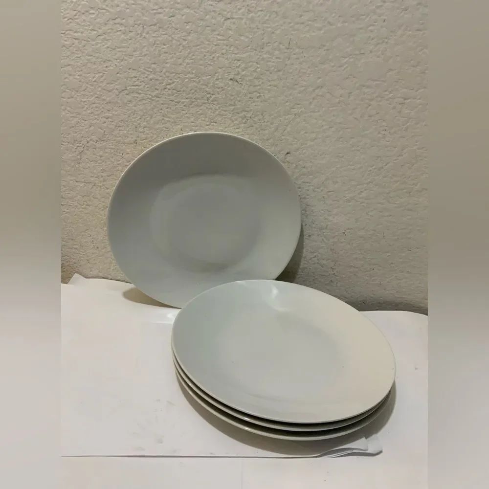 Set Of 4 Denmark Tools For Cooks 10 5/8" Coupe Dinner Plates White Porcelain